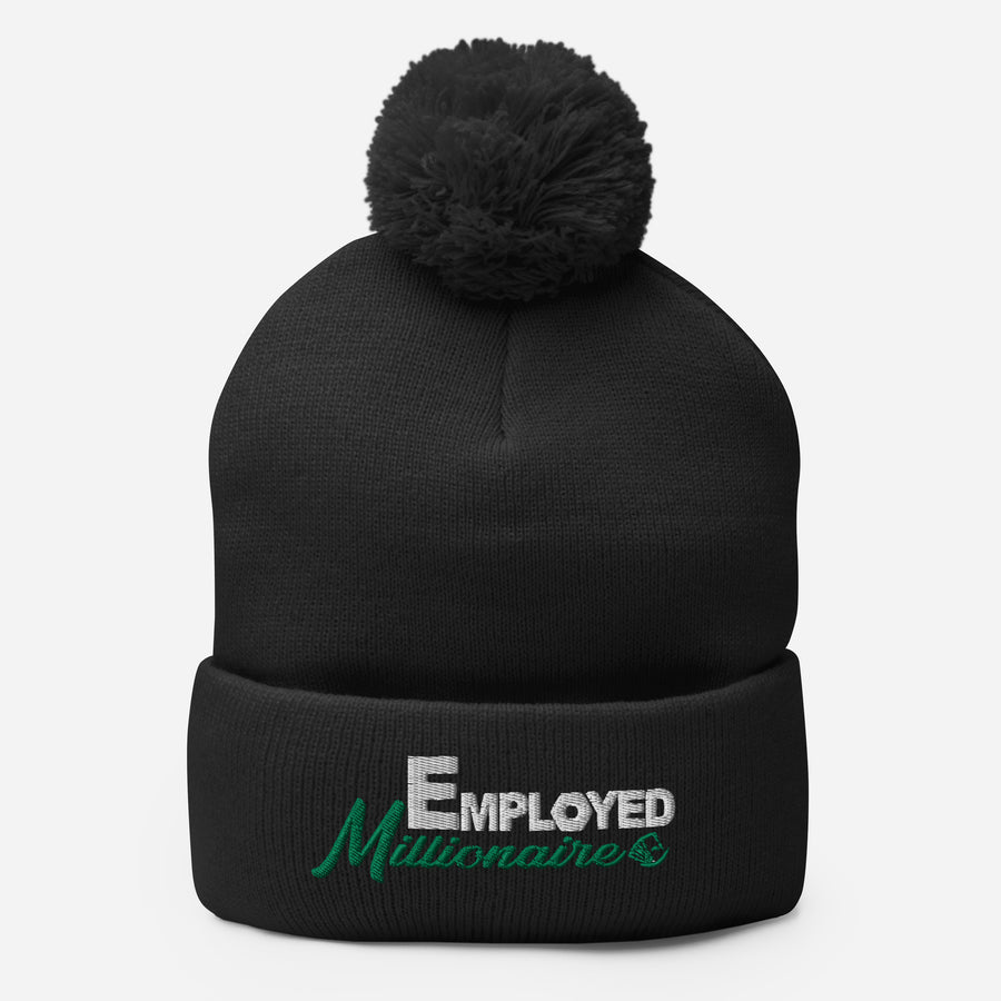 Employed Millionaire Pom-Pom Beanie